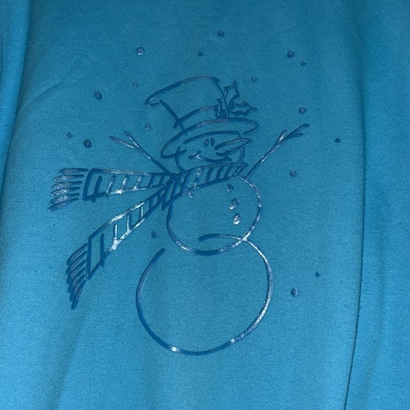 Vintage ⭐️blue winter crewneck sweatshirt - Picture 3 of 7